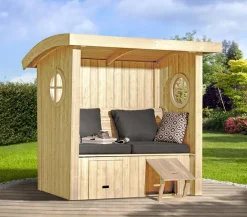 Weka Sitzlaube Merano, ca. B198/H186/T134 cm Natur Hot