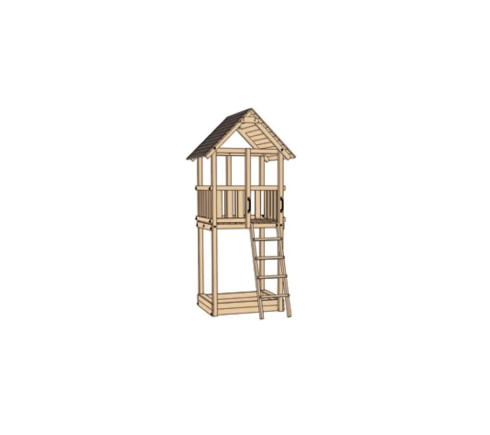 Weka Gartenspielgeräte - Tabaluga Drachenturm inkl. Sandkasten, ca. B150/H331/T165 cm Natur