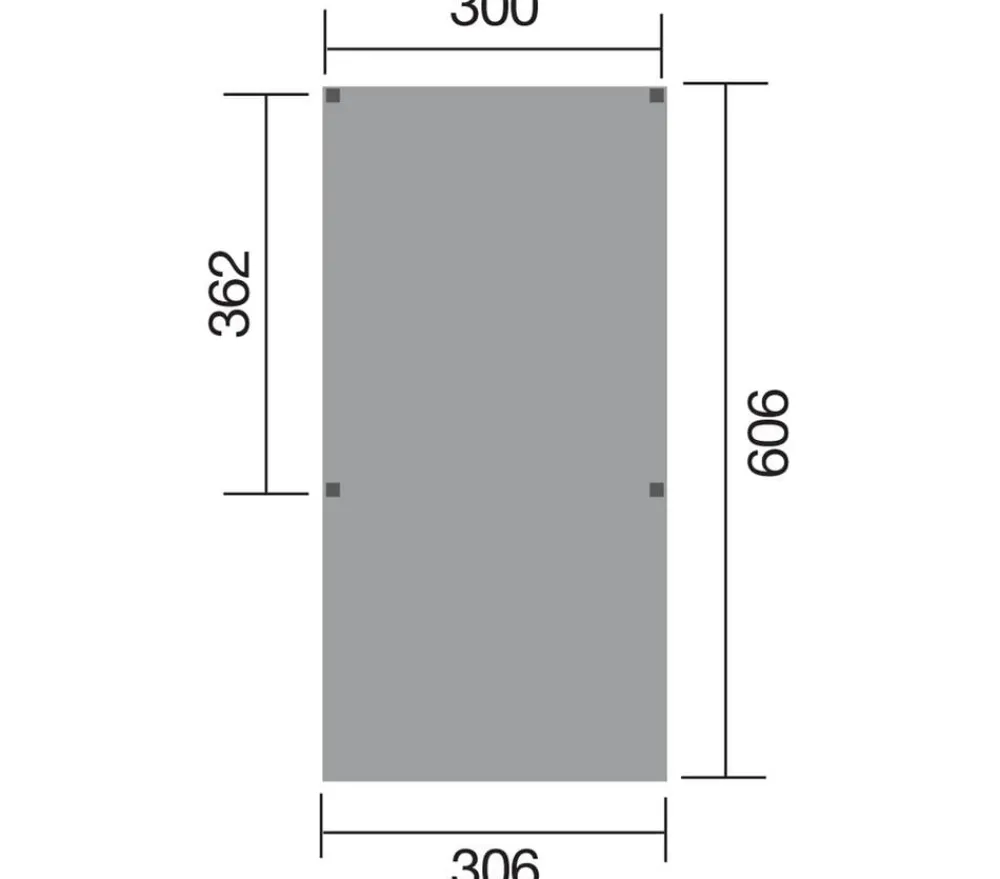 Weka Carports & Garagen > Y-Carport, ca. B306/H250/T606 cm