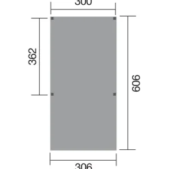 Weka Carports & Garagen > Y-Einzelcarport 612 ohne Dacheindeckung, ca. B306/H250/T606 cm