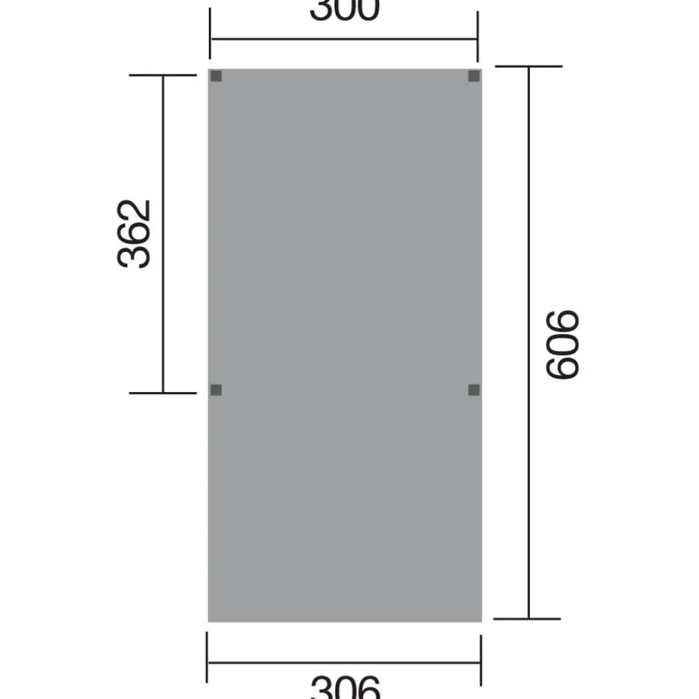 Weka Carports & Garagen > Y-Einzelcarport 612 ohne Dacheindeckung, ca. B306/H250/T606 cm