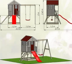 Wendi Toys Spielhaus Alpaka Clearance