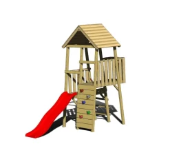 Wendi Toys Gartenspielgeräte - Spielturm Hase, ca. B110/H270/T260 cm Natur