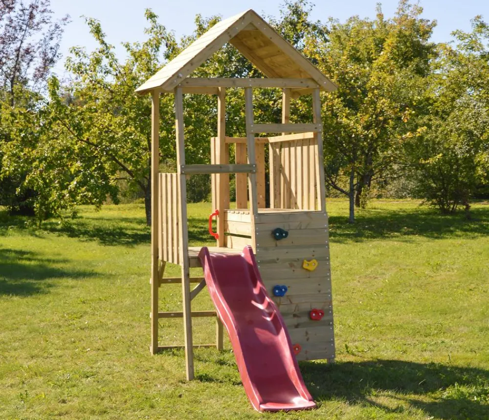 Wendi Toys Gartenspielgeräte - Spielturm Hase, ca. B110/H270/T260 cm Natur
