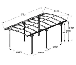 Westmann Aluminium-Carport Bergen Anthrazit Best