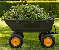 Westmann Kunststoff-Gartenwagen mit Kippfunktion Prakta L Schwarz Hot