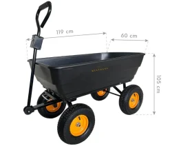 Westmann Gartengeräte - Kunststoff-Gartenwagen mit Kippfunktion Prakta M Schwarz