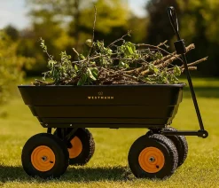 Westmann Gartengeräte - Kunststoff-Gartenwagen mit Kippfunktion Prakta M Schwarz