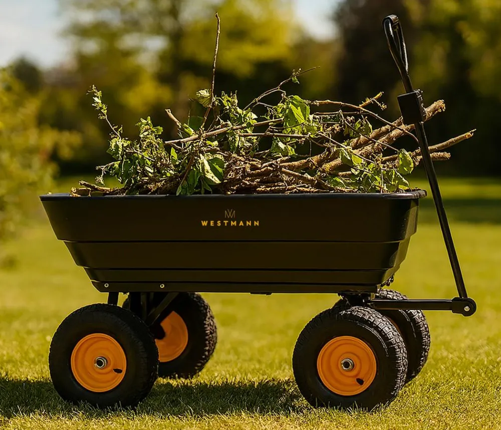 Westmann Gartengeräte - Kunststoff-Gartenwagen mit Kippfunktion Prakta M Schwarz