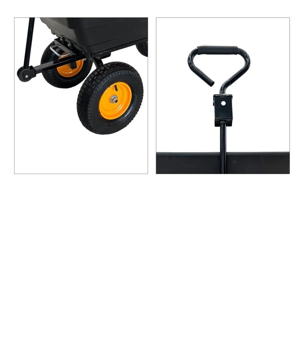 Westmann Gartengeräte - Kunststoff-Gartenwagen mit Kippfunktion Prakta M Schwarz