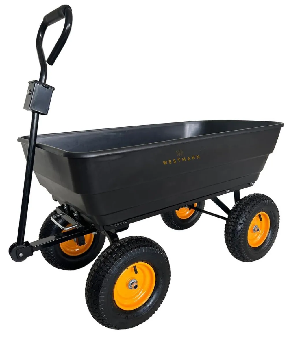Westmann Gartengeräte - Kunststoff-Gartenwagen mit Kippfunktion Prakta M Schwarz