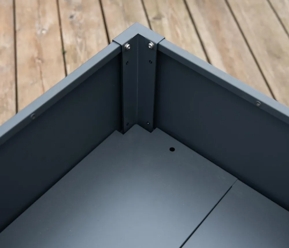 Westmann Pflanzkübel & Blumenkästen - Metall-Pflanzkasten Talus, Anthrazit