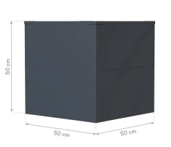 Westmann Pflanzkübel & Blumenkästen - Metall-Pflanzkasten Talus, Anthrazit