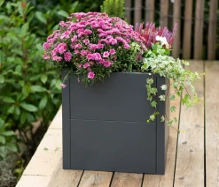Westmann Pflanzkübel & Blumenkästen - Metall-Pflanzkasten Talus, Anthrazit