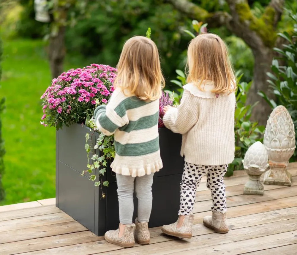 Westmann Pflanzkübel & Blumenkästen - Metall-Pflanzkasten Talus, Anthrazit