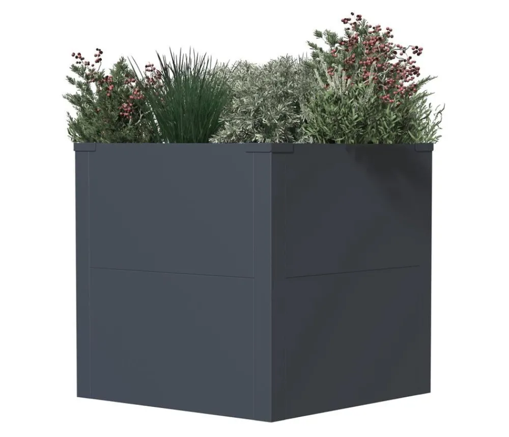 Westmann Pflanzkübel & Blumenkästen - Metall-Pflanzkasten Talus, Anthrazit