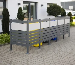 Westmann Mülltonnenboxen > Mülltonnenverkleidung Planum 5er Box, ca. B410/H120/T90 cm
