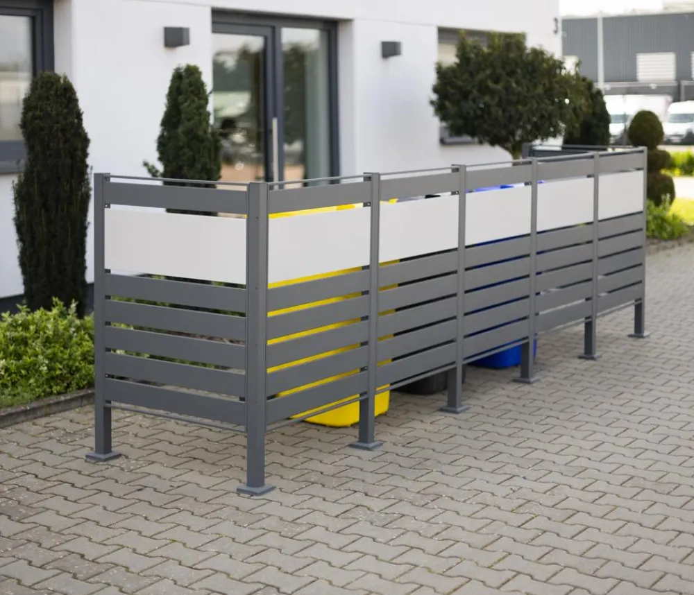 Westmann Mülltonnenboxen > Mülltonnenverkleidung Planum 5er Box, ca. B410/H120/T90 cm