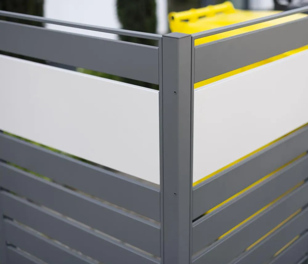 Westmann Mülltonnenboxen > Mülltonnenverkleidung Planum 5er Box, ca. B410/H120/T90 cm