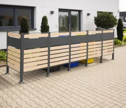 Westmann Mülltonnenboxen > Mülltonnenverkleidung Planum 5er Box, ca. B410/H120/T90 cm