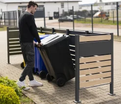 Westmann Mülltonnenboxen > Mülltonnenverkleidung Planum 5er Box, ca. B410/H120/T90 cm