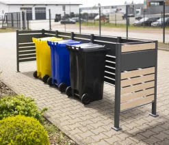 Westmann Mülltonnenboxen > Mülltonnenverkleidung Planum 5er Box, ca. B410/H120/T90 cm