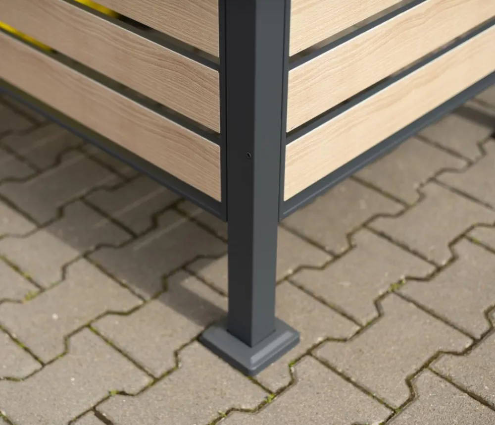 Westmann Mülltonnenboxen > Mülltonnenverkleidung Planum 5er Box, ca. B410/H120/T90 cm