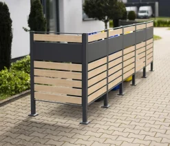 Westmann Mülltonnenboxen > Mülltonnenverkleidung Planum 5er Box, ca. B410/H120/T90 cm
