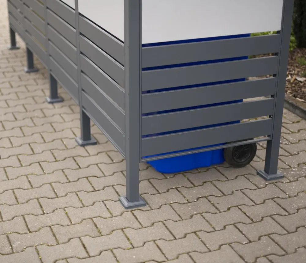 Westmann Mülltonnenboxen > Mülltonnenverkleidung Planum 4er Box, ca. B330/H120/T90 cm