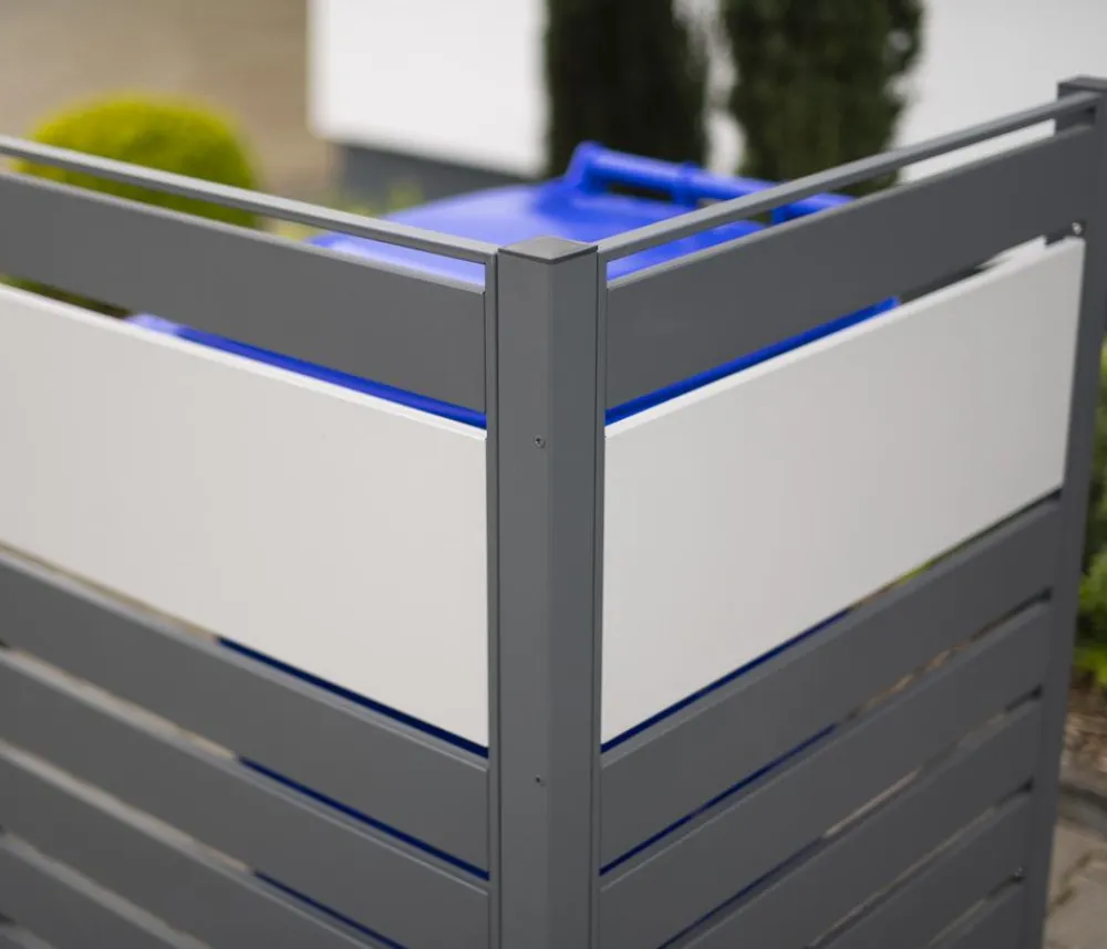 Westmann Mülltonnenboxen > Mülltonnenverkleidung Planum 4er Box, ca. B330/H120/T90 cm
