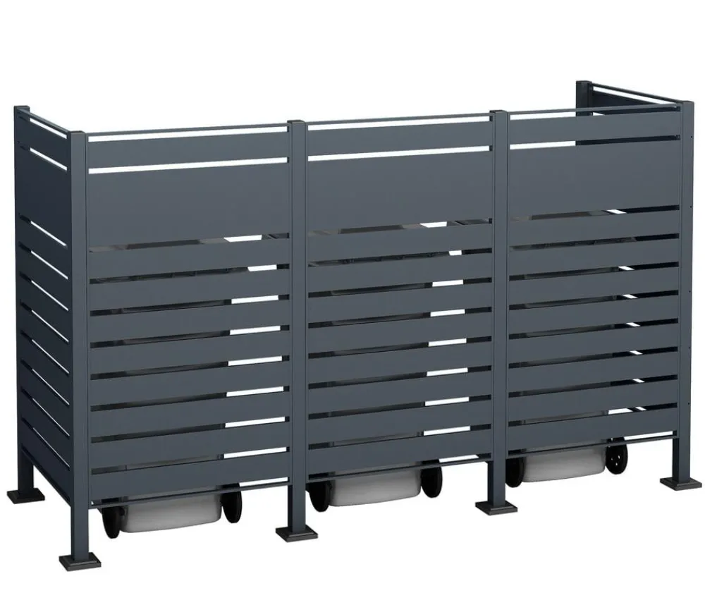 Westmann Mülltonnenboxen > Mülltonnenverkleidung Planum 3er Box, ca. B250/H150/T90 cm