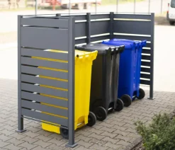 Westmann Mülltonnenboxen > Mülltonnenverkleidung Planum 3er Box, ca. B250/H150/T90 cm