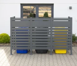 Westmann Mülltonnenboxen > Mülltonnenverkleidung Planum 3er Box, ca. B250/H150/T90 cm