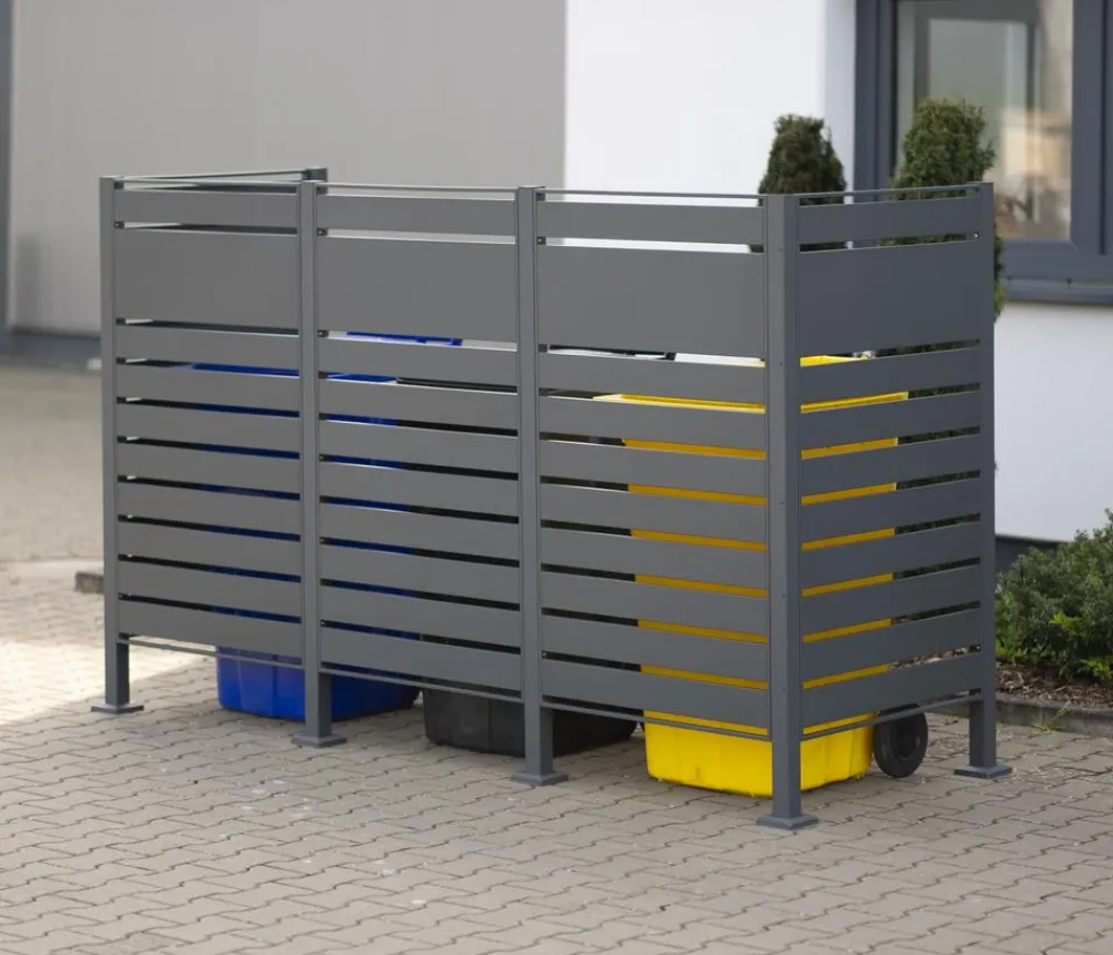 Westmann Mülltonnenboxen > Mülltonnenverkleidung Planum 3er Box, ca. B250/H150/T90 cm