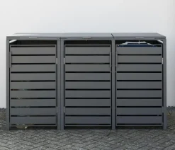 Westmann Mülltonnenverkleidung Kubus 3er Box, ca. B200/H116/T80 cm Anthrazit Outlet