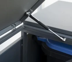 Westmann Mülltonnenverkleidung Kubus 4er Box, ca. B264/H116/T80 cm Anthrazit New