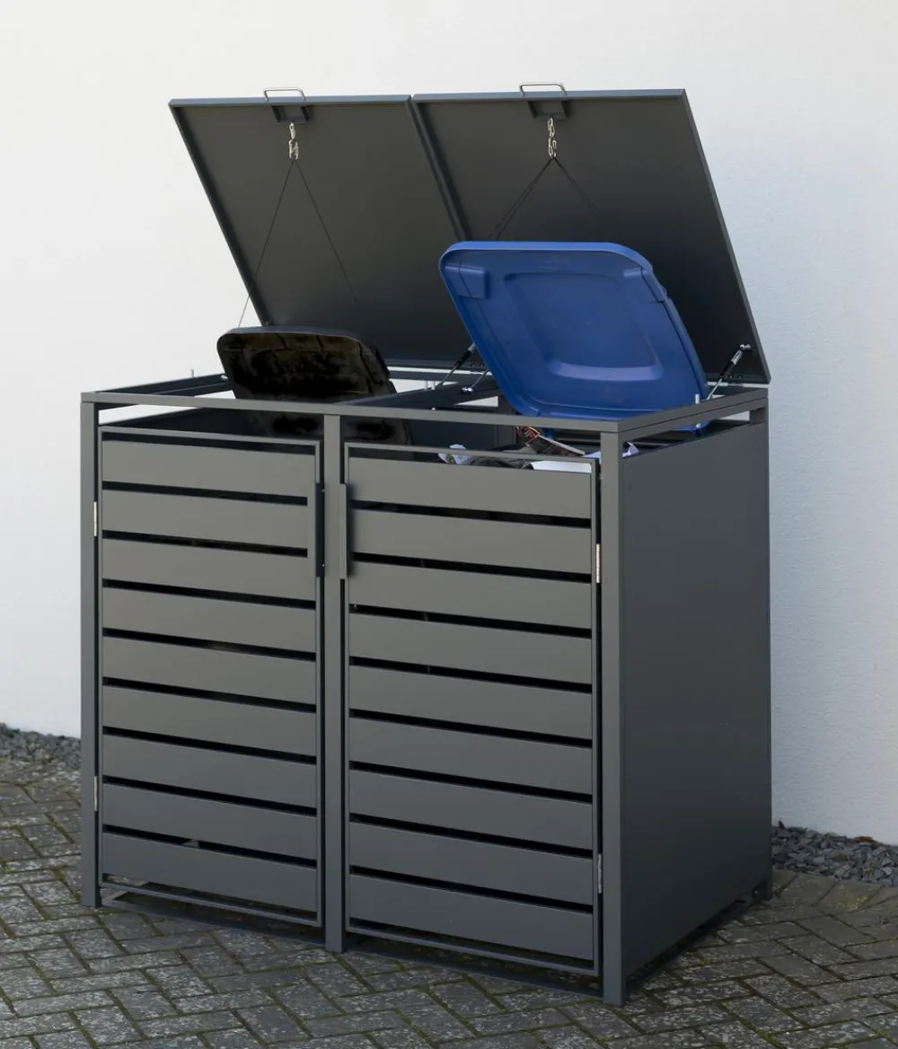 Westmann Mülltonnenboxen > Mülltonnenverkleidung Planum 2er Box, ca. B170/H120/T90 cm