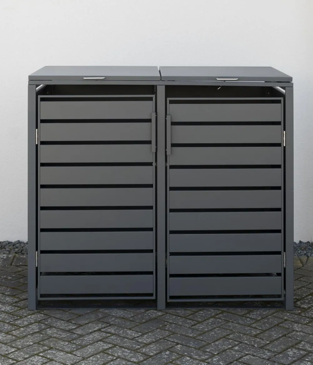 Westmann Mülltonnenboxen > Mülltonnenverkleidung Planum 2er Box, ca. B170/H120/T90 cm
