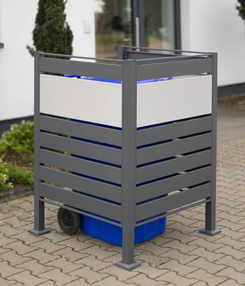 Westmann Mülltonnenverkleidung Planum 1er Box, ca. B90/H120/T Anthrazit New