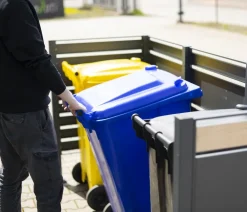 Westmann Mülltonnenverkleidung Planum 3er Box, ca. B250/H120/T90 cm Natur Sale
