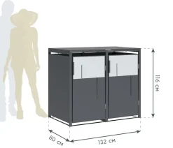 Westmann Aufbewahrungsboxen|Mülltonnenboxen - Mülltonnenverkleidung Tonus Anthrazit