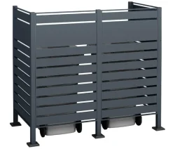 Westmann Mülltonnenboxen - Mülltonnenverkleidung Planum 2er Box, ca. B170/H150/T90 cm Anthrazit