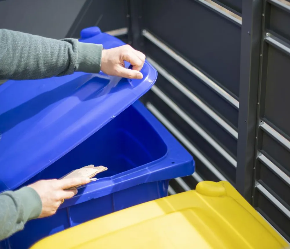 Westmann Mülltonnenboxen - Mülltonnenverkleidung Planum 2er Box, ca. B170/H150/T90 cm Anthrazit
