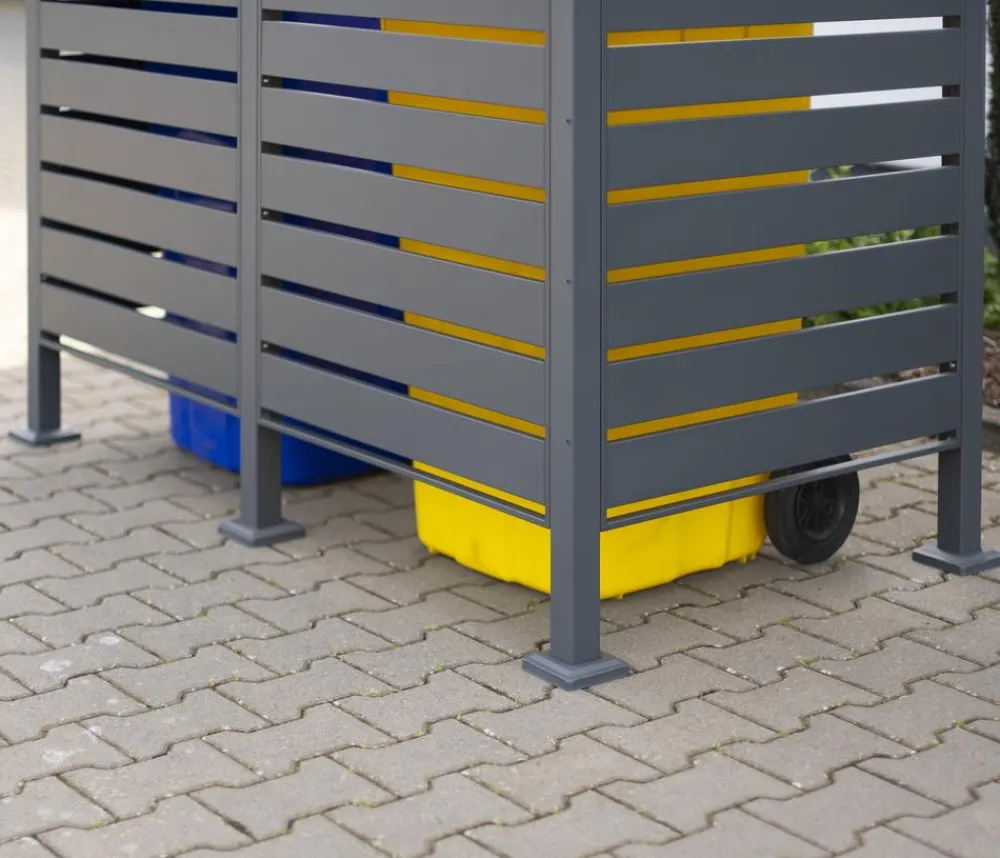 Westmann Mülltonnenboxen - Mülltonnenverkleidung Planum 2er Box, ca. B170/H150/T90 cm Anthrazit