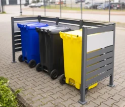 Westmann Mülltonnenboxen - Mülltonnenverkleidung Planum 3er Box, ca. B250/H120/T90 cm Anthrazit