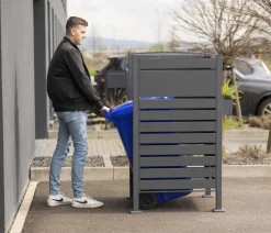 Westmann Mülltonnenboxen - Mülltonnenverkleidung Planum 1er Box, ca. B80/H150/T80 cm Anthrazit