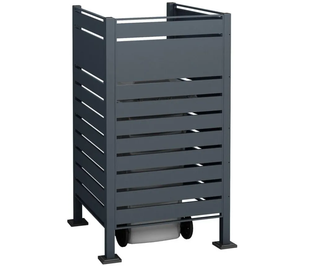 Westmann Mülltonnenboxen - Mülltonnenverkleidung Planum 1er Box, ca. B80/H150/T80 cm Anthrazit