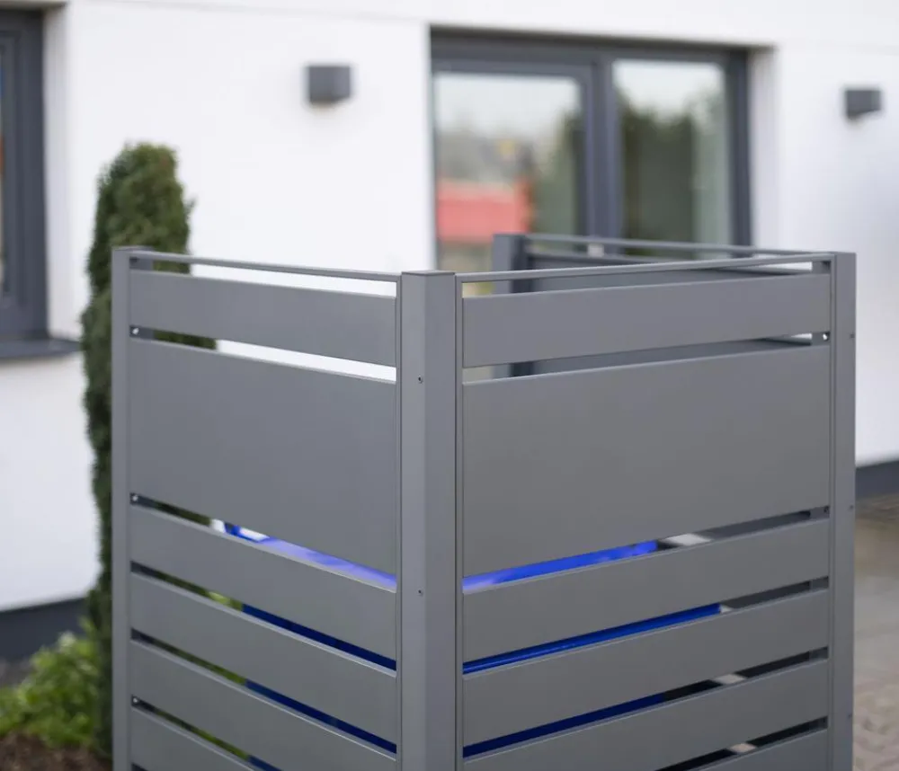 Westmann Mülltonnenboxen - Mülltonnenverkleidung Planum 1er Box, ca. B80/H150/T80 cm Anthrazit