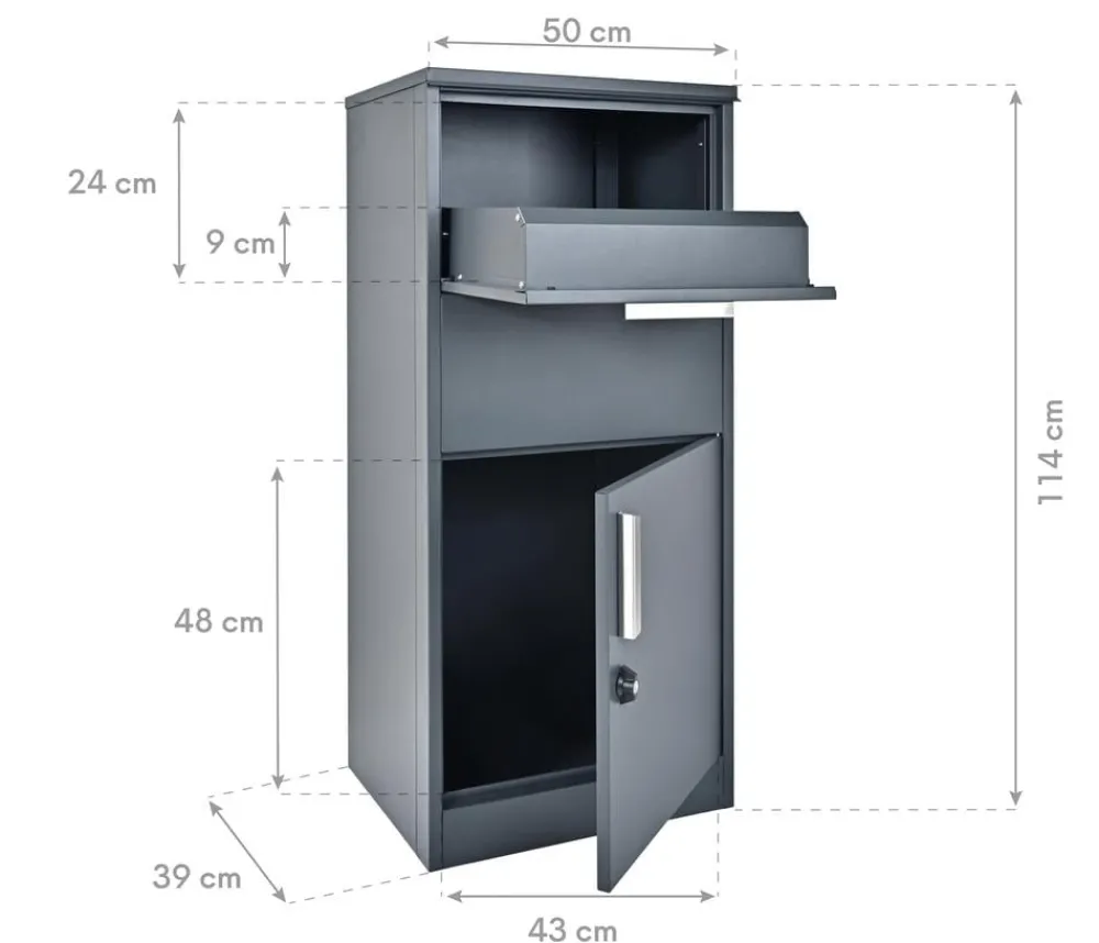 Westmann Aufbewahrungsboxen > Paketbox Pepe, ca. B50/H114/T39 cm