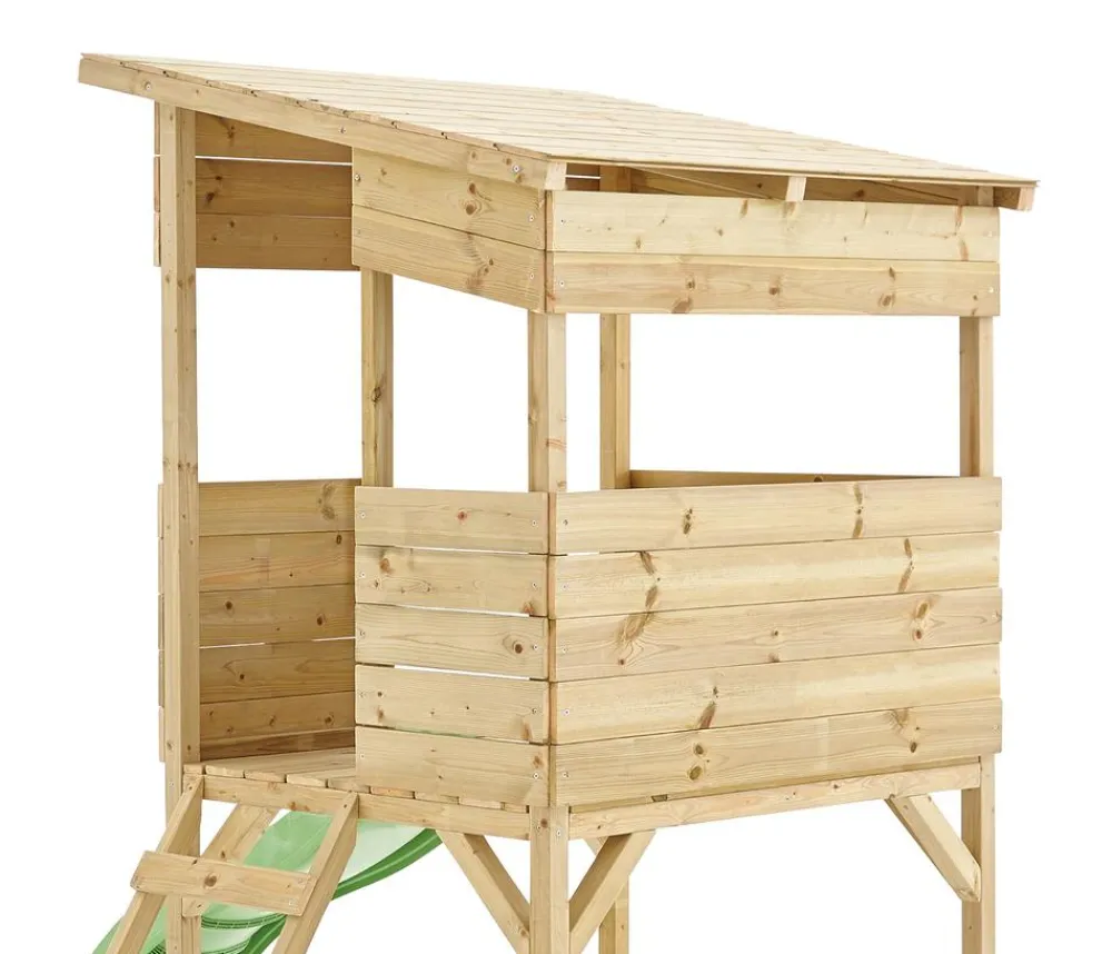 Westmann Spielhaus Wildnis inkl. Rutsche, ca. B126/H205/T114 cm Natur Hot